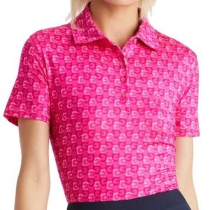 New G/FORE Women's Mini G's Tech Jersey Golf Polo Shirt